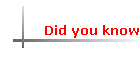 Did you know